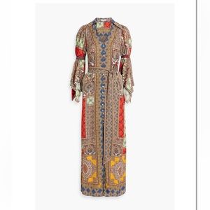 Alice + Olivia Jaylen Crepe De Chine Maxi Dress Size Medium
